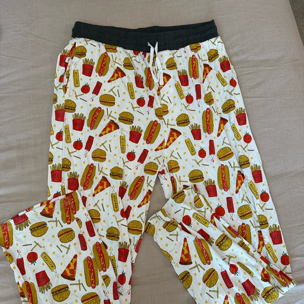 Little Sleepies White Fast Foodies Print Pajama pants